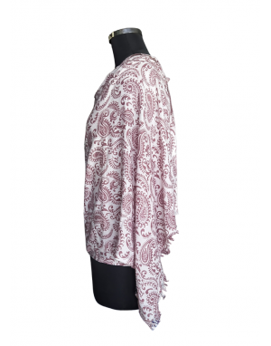 Women stole printed design cream
